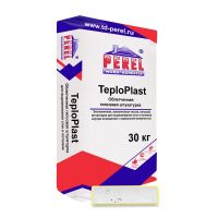 Облегченная гипсовая штукатурка с перлитом Perel TeploPlast Белая 30 кг