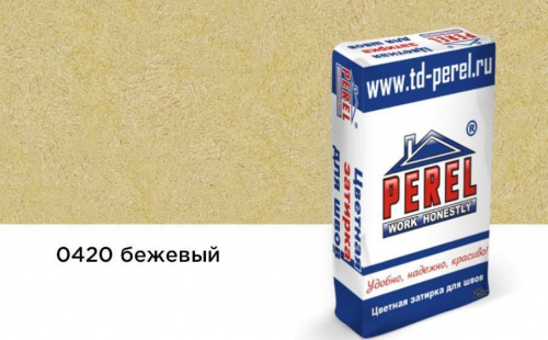 Цветная декоративная затирочная смесь Perel RL бежевая
